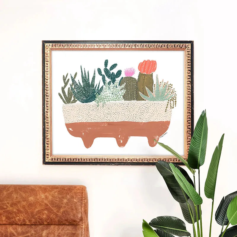 Arte verde para dar vida y frescura a interiores de estilo moderno o boho.