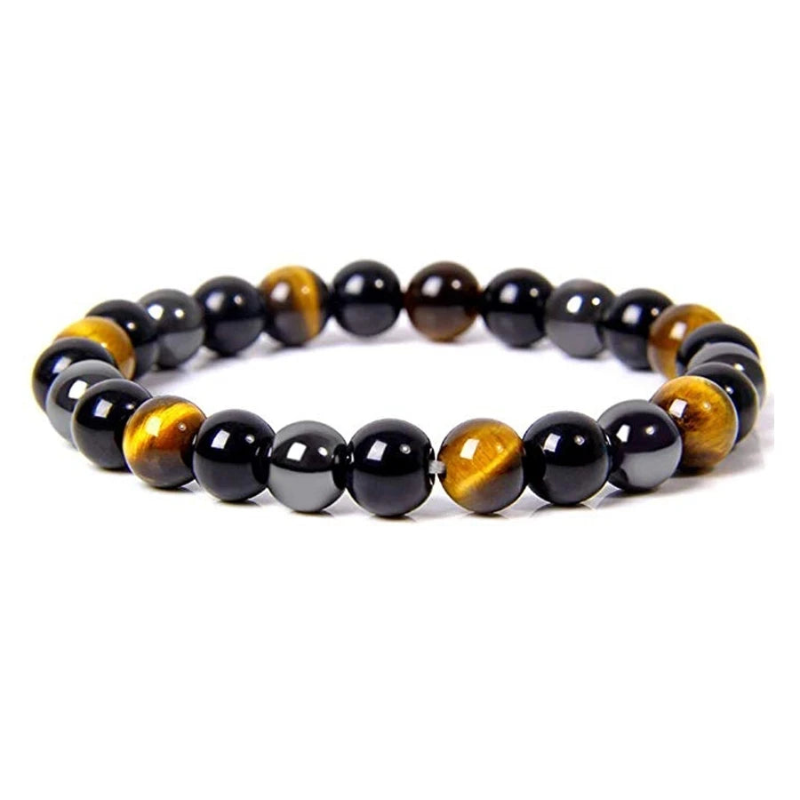 Unisex wellness bracelet with natural stones. Promotes energy protection, mental focus and emotional harmony in your daily life.
